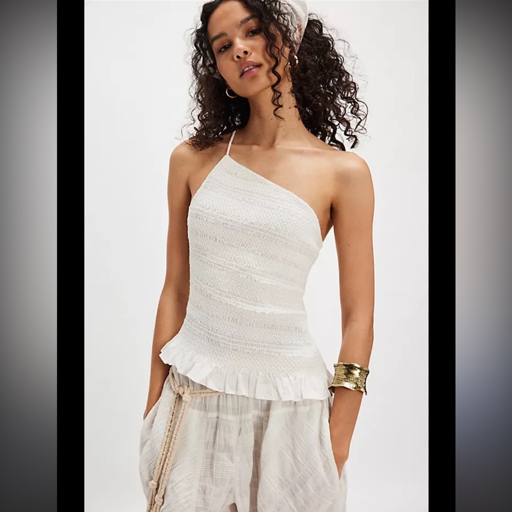 NWOT Free People Adeline Smocked Top (size S)